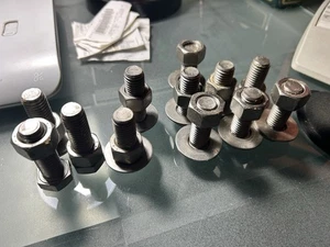 5/8 Zoll x 2 Zoll - 2,5 Zoll 316 Edelstahl Sechskantschrauben Scheiben und Muttern Menge 12 - Bild 1 von 3