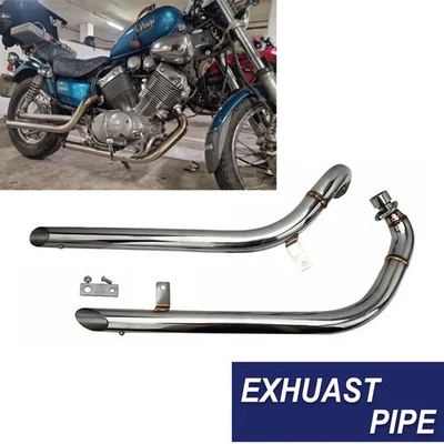 Stainless Steel Muffler Exhaust Pipe for Yamaha Virago Drag XV535 XV400 87-2004 Foto 1 de 4