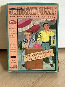 Vintage 1960s Dennis the Menace 63 Piece Jigsaw Puzzle by Whitman - Complete - Picture 1 of 8