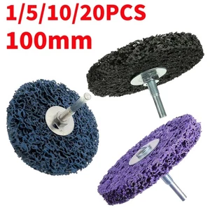 Poly Strip Discs Wheel Rust Paint Removal Abrasive Drill Angle Grinder 100mm BU - Picture 1 of 12