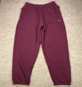 Nike Solo Swoosh Heavyweight Fleece Sweatpants Mens XXL Burgundy DX1364-681 - Picture 1 of 16