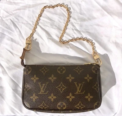 AUTHENTIC Louis Vuitton Bucket Mini Pochette Accessories Handbag Monogram FL0067 - Image 1 of 4