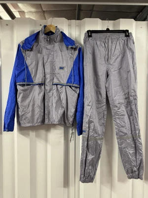 NIKE Hombre VINTAGE Traje de Sudadera de Pista Conjunto Chaqueta Pantalones Talla Pequeña Gris Azul Foto 1 de 4