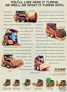 1995 Print Ad of Case Skid Steer Model 1835C 1825 & 1818 - Picture 1 of 1