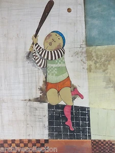 Graciela Rodo Boulanger "Baseball" Original Etching Artwork S/N - Picture 1 of 4