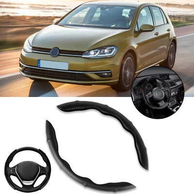 For VW Golf Jetta Passat Steering Non-Slip Wheel Cover Protector Carbon Fiber - Image 1 of 4