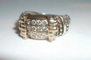Alwand A. Vahan Sterling Silver & 14k Yellow Gold Diamond Right Hand Ring - Picture 1 of 12