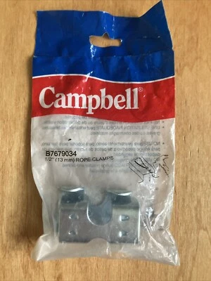 Campbell 1/2 pol. Diâmetro. Braçadeiras de corda prata níquel B7679034 - Conjunto de 2 - Imagem 1 de 3