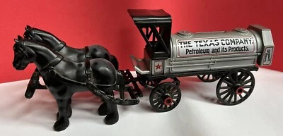 The Texas Company Petroleum and its Products~Horse Drawn Metal Diecast Bank 1991 - Image 1 of 4