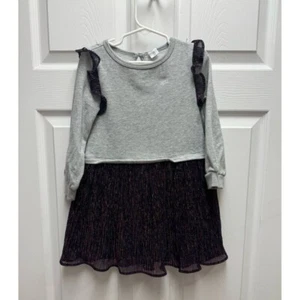 Dress girls gap size 4T grey and purple sparkles - Picture 1 of 2
