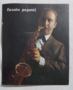I114221 78/tt Fausto Papetti - Cartoncino pubblicitario - Dischi Durium - Picture 1 of 4