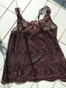 ★ H&M ★ Sommer Glitzer Pailletten Top Shirt Damen S 36 Braun Neu! - Bild 1 von 4
