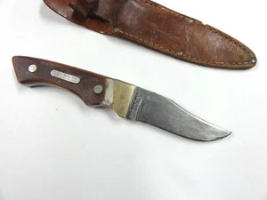 VINTAGE SCRADE USA OLD TIMER #140T FULL TANG FIXED BLADE HUNTING KNIFE STAG VGC - Picture 1 of 14