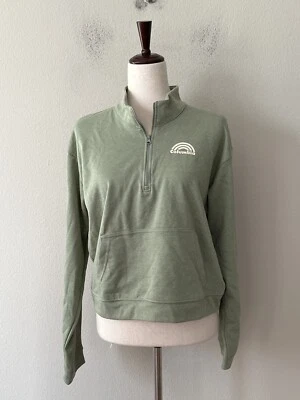 ¡NUEVO CON ETIQUETAS! Columbia Mujer Talla L Trek Terry Francés Media Cremallera Sudadera Top Omni Tono Foto 1 de 4