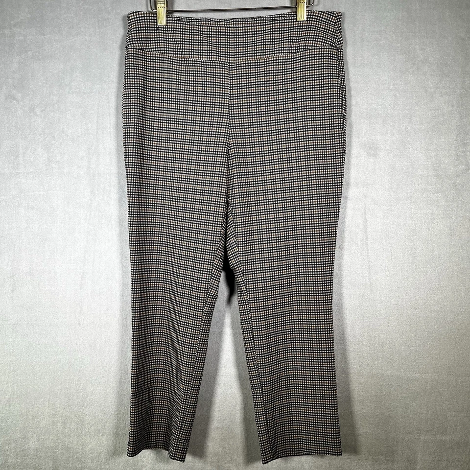 Pantalones de vestir tribales para mujer talla 12P capri a cuadros elásticos pantalones de carrera Foto 1 de 4