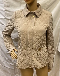 Massimo Dutti beige gesteppte Struktur Damenjacke Mantel Größe Small gebraucht, in einwandfreiem Zustand - Bild 1 von 12