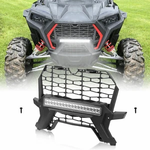 For Polaris RZR XP 1000 /TURBO S 2019-2023 UTV Front Mesh Grille w/LED Light Bar - Picture 1 of 13