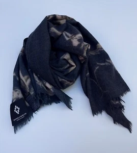 Authentic MARCELO BURLON Milan Big Logo Boiled Wool Scarf Aztec Navajo Unisex - Picture 1 of 13