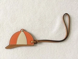 HERMES PADDOCK BOMBE (CAP) CHARM IN ORANGE, CRAIE & NATURAL - BNIB !!! - Picture 1 of 9
