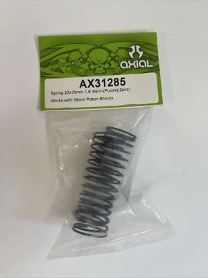 Axial AX31285 Shock Springs(2) 23x70mm 1.6lbs/in Purple: 1/8 Yeti XL - Image 1 of 2