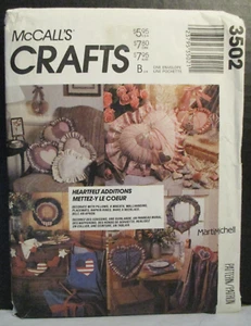 McCall's Crafts Pattern 3502 Adiciones Sentidas Almohadas Delantales Servilleta Anillo Nuevo - Imagen 1 de 17