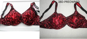 NWT Wacoal 855167 Awareness UW Bra Red Animal Print 34D 32DDD-(38D-PREOWNED) - Picture 1 of 14