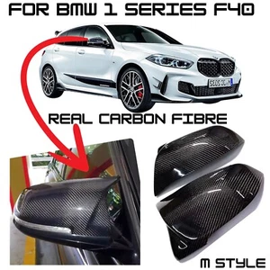 Tapas de cubierta de espejo retrovisor de fibra de carbono REAL BMW SERIE 1 F40 2020 encendido - Imagen 1 de 9