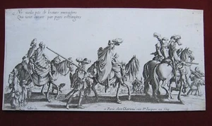 Jacques Callot: Traveling Gypsies 1760 / Travelling Gypsies Print Etching - Picture 1 of 7