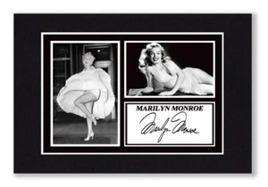 A4-Halterung MARILYN MONROE Autogramm signiertes FOTO rahmenfertig Geschenk - Bild 1 von 3