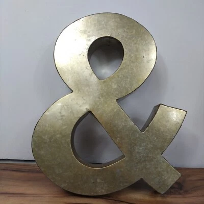 17 In Rustic Letter Wall Decoration ( & ) Galvanized Metal Letter for Home Decor - Image 1 of 4