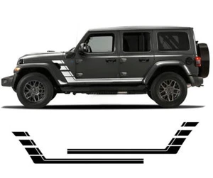 Car Side Door Stickers For Jeep Wrangler 2007-2022 JL Rubicon JK Sahara 4 Door - Picture 1 of 7