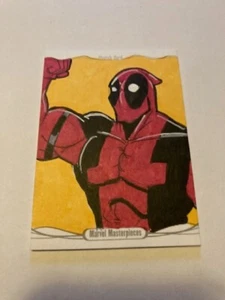 2016 Marvel Masterpieces Sketch Card Deadpool - 1214 - Picture 1 of 3