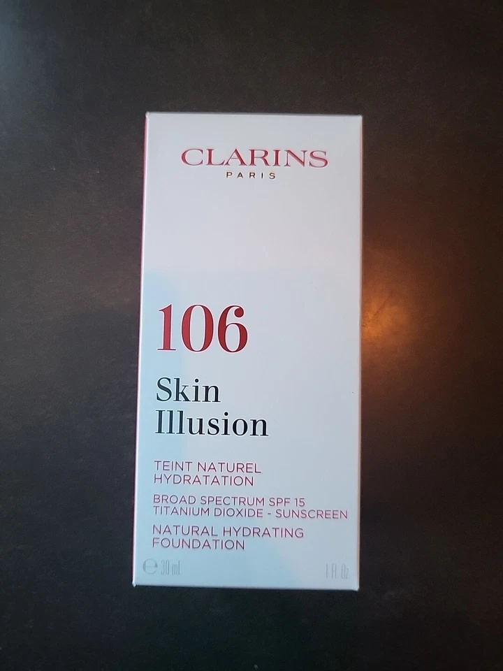 Clarins Skin Illusion Natural Hydrating Foundation 106 Vanilla 1 Oz