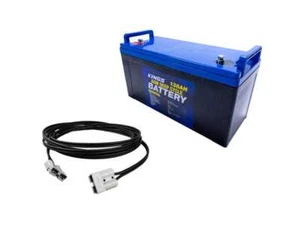Kings 12V 138Ah AGM Deep Cycle Battery + 6m Lead For Solar Panel Extension - Picture 1 of 9