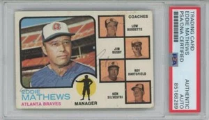1973 Topps #237 Eddie Mathews Manager signed Atlanta Braves PSA/DNA auto - Picture 1 of 1