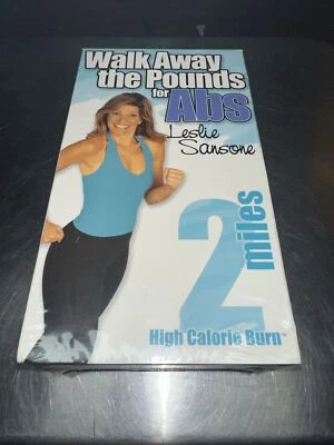 Walk Away The Pounds For Abs VHS 2 Miles Leslie Sansone High Calorie Burn NEW - Image 1 of 4