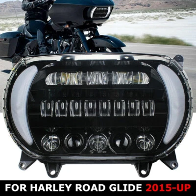 LED Projection Headlight DRL Turn Signal Lamp Plug&Play for Road Glide 2015-2024 - Изображение 1 из 4