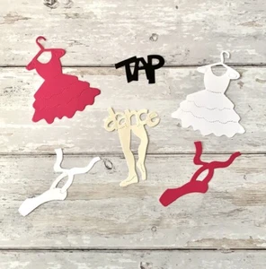 Dance Ballet Dresses Cardstock Stencils Arts & Crafts Scrapbooking Bundle - Picture 1 of 3