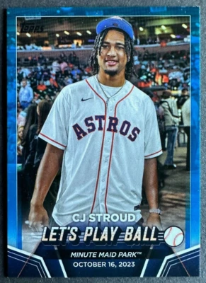 2024 Topps Series 2 CJ Stroud Let’s Play Ball - BLUE BORDER PARALLEL SSP - Image 1 of 2