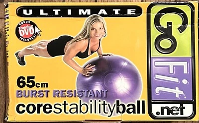 GoFit Ultimate Core Stability Exercise Ball DVD Pump 65CM - NEW in Box - Image 1 of 4