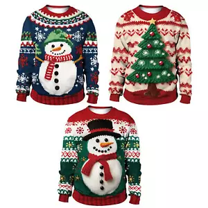 Hässlicher Weihnachtspullover Imitat Pullover Design Sweatshirts Pullover Unise - Bild 1 von 24