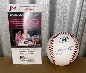 Jeff Bagwell Signed Auto Rawlings Houston Astros Connect Logo Baseball JSA N - Picture 1 of 1