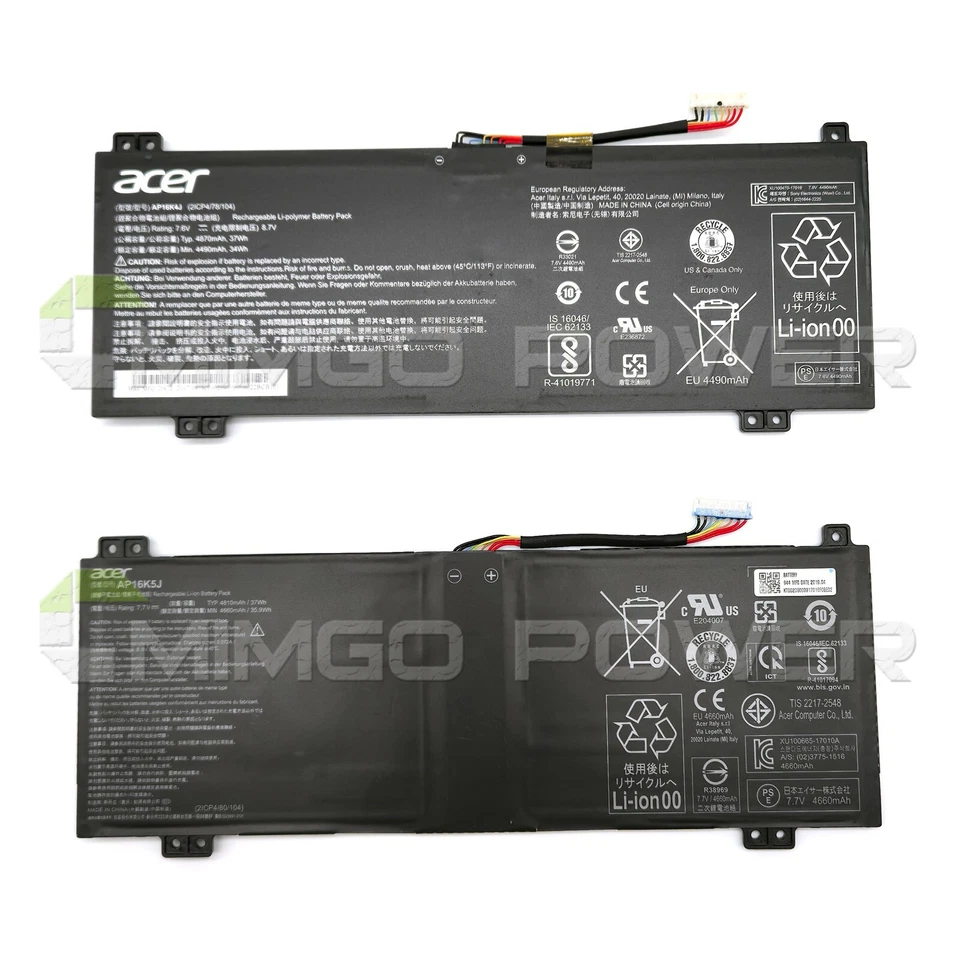 Nueva Batería Original AP16K4J AP16K5J para Acer Chromebook Spin 11 R751TN CP511-1HN Foto 1 de 1