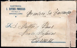 España - Recadero - 1926 - Carta membrete "Sastrería J. Sitjes" + "Recadero .." - Imagen 1 de 1