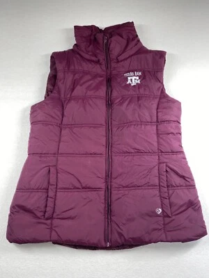 Colete acolchoado feminino Texas A&M Aggies Colosseum marrom inverno roupa externa - Imagem 1 de 4