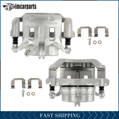 Par de pinzas de freno delanteras con soporte para Infiniti M37 AWD 2011 2012 2013 Foto 1 de 4