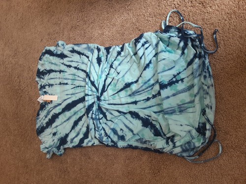 UNDERCOVER Abito a spirale Victorias Secret ROSA TYE DYE turchese increspato M HTF nuovo