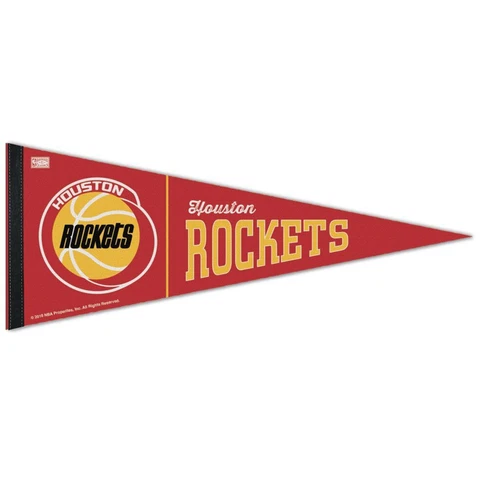 HOUSTON ROCKETS HARDWOOD CLASSICS ROLL UP PREMIUM FELT PENNANT 12"x30" WINCRAFT Cover