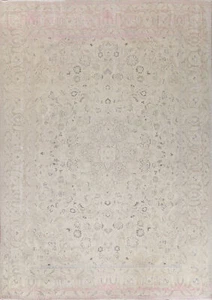 Vintage Muted Ardakan Floral 10x12 ft Area Rug Hand-knotted Low Pile Wool Carpet - Picture 1 of 24