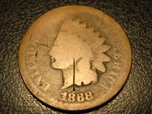 centesimo testa di indiano 1868 - Foto 1 di 4